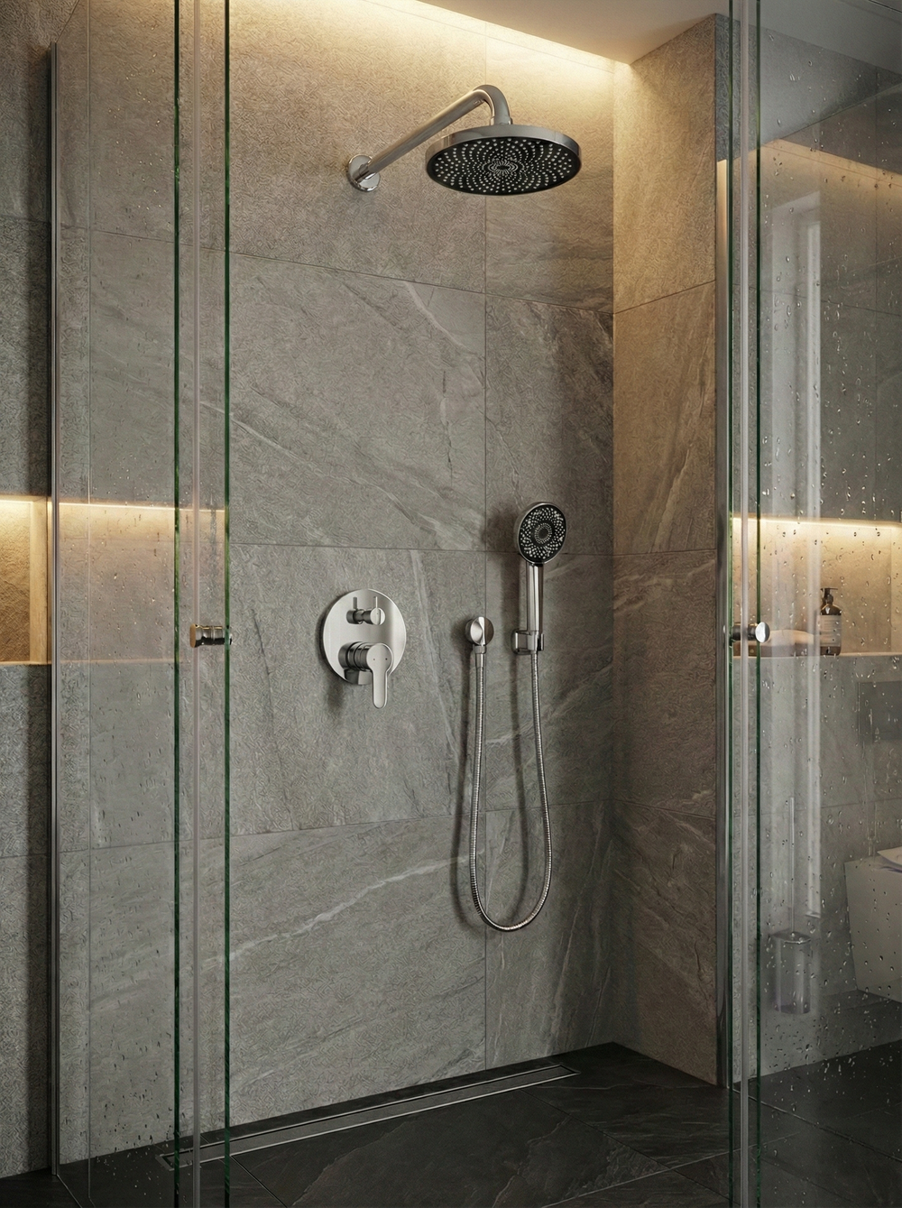 Душевой комплект DIWO Ярославль DW-YAR30CR С ВНУТРЕННЕЙ ЧАСТЬЮ, хром