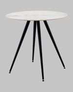 Стол Ники круглый столешница керамика Ice Jade 800