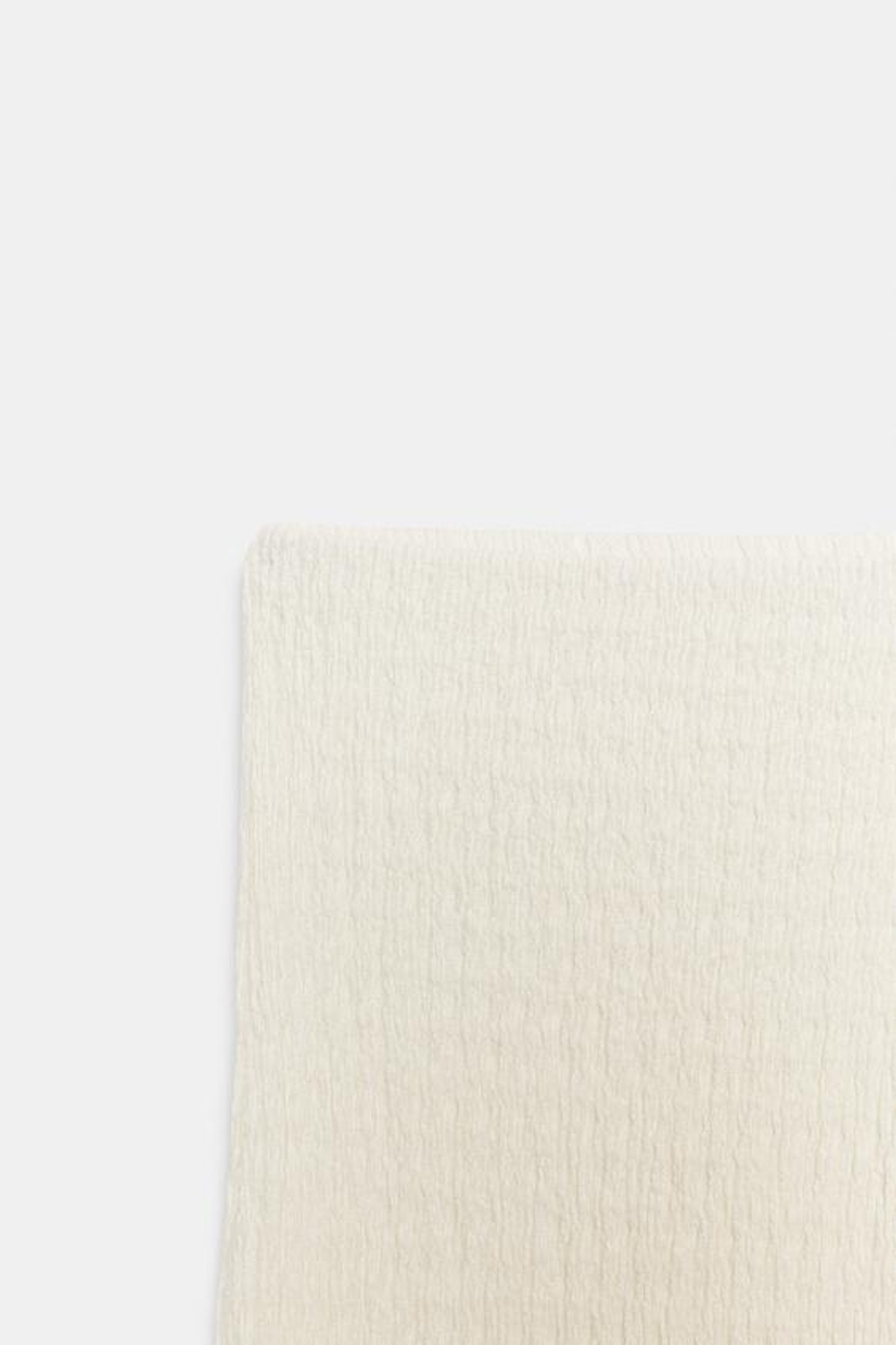 ZARA БРЮКИ ПРЯМОГО КРОЯ ФАКТУРНЫЕ, ЭКРЮ