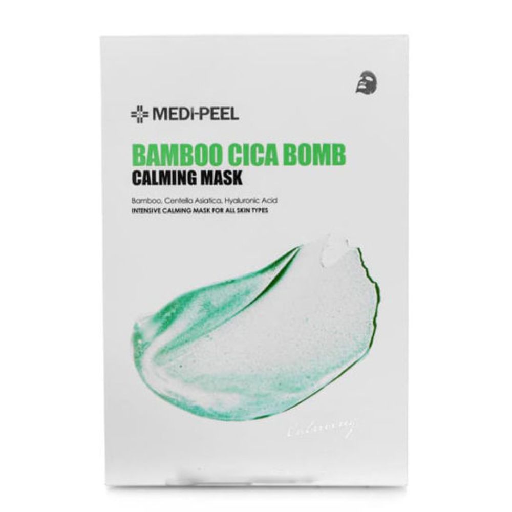Medi-Peel Bamboo Cica Bomb Calming Mask успокаивающая тканевая маска с центеллой и бамбуком