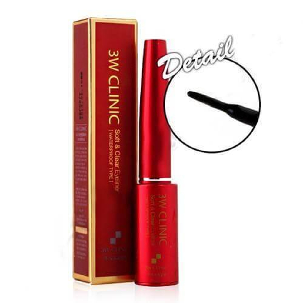 Подводка для глаз водостойкая 3W Clinic Soft & Clear Eye Line (7мл)
