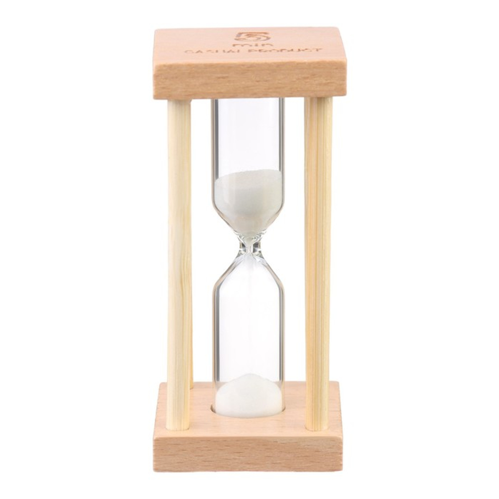 Часы песочные «Африн», на 5 минут, 8.5×4 см, белый песок