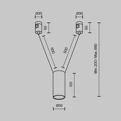 Трековый подвесой светильник Фокус / Focus Led Flarity 4000K 12Вт 36° Technical tr157-1-12w4k-b