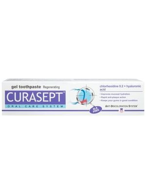 CURASEPT ADS 720 REGENERATIVE GEL TOOTHPASTE Зубная паста гелеобразная хлоргексидин диглюконат 0,20% с гиалуроновой кислотой, 75 мл