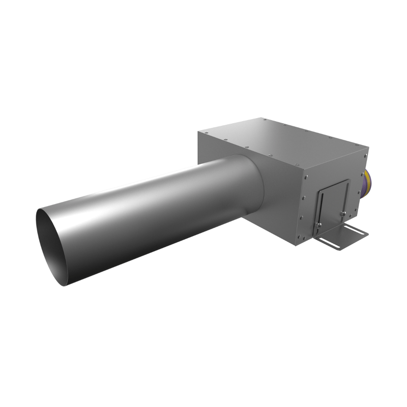 Присоединительная коробка VPDL 125/75×3 на 3 выхода (L=400), прямая круглая