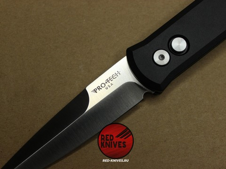 Нож Pro-Tech Godfather - черная рукоять, клинок саттин RK/504
