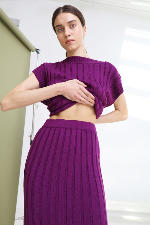 Манишка вязаная, черный