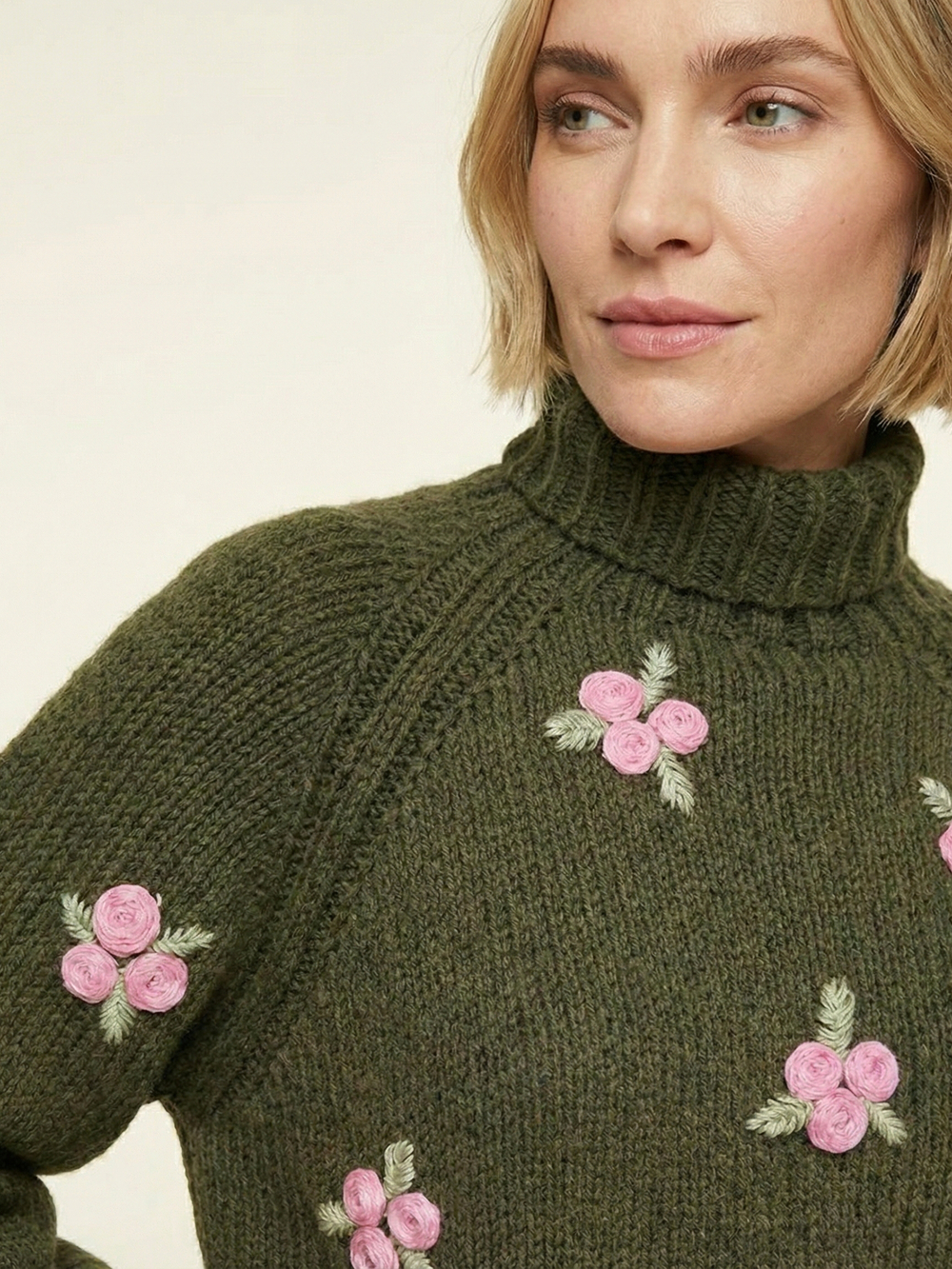 Свитер ручной работы "Розовый сад"