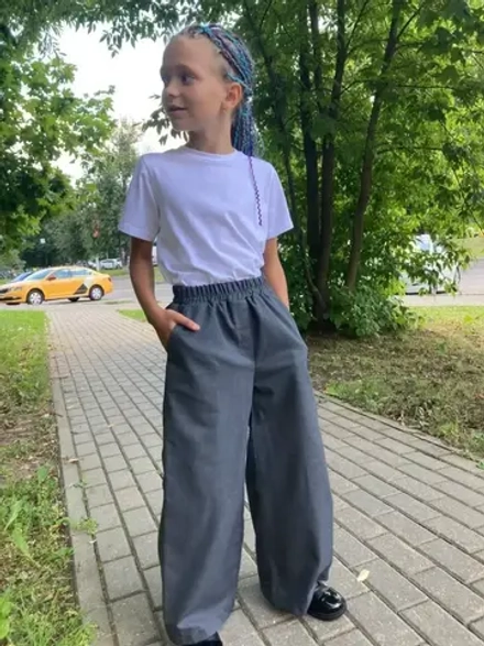 Брюки школьные палаццо