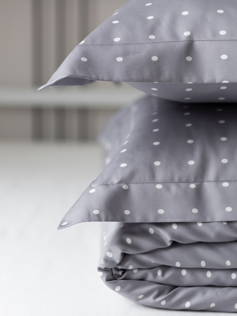 ODA 2 наволочки, сатин серый в точку