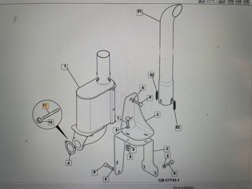 Гайка крепления турбины к глушителю (M10, антипригарная) | 02/291135 | JCB