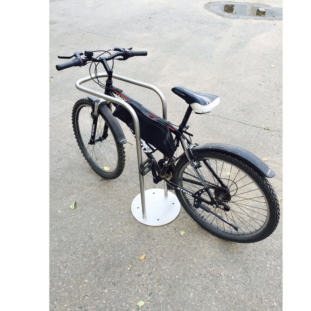 Велопарковка №15, на 1 место, 680*300*860 мм., из матовой нержавеющей стали