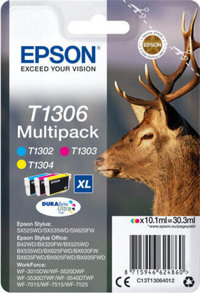 Epson Stag T1306 Подлинный Голубой, Пурпурный, Желтый 1 шт C13T13064022