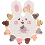 Заколки-крабики для волос детские 10шт «МАЛЬВИНА», сердечки, 1,3см (пакет с подвесом)