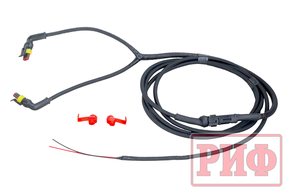 Бампер силовой задний Toyota Hilux 2005-2014 с квадратом под фаркоп и фонарями РИФ