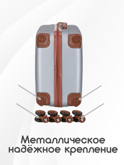 Чемодан Мини (S) ABS пластик"Verano", съёмные колёса