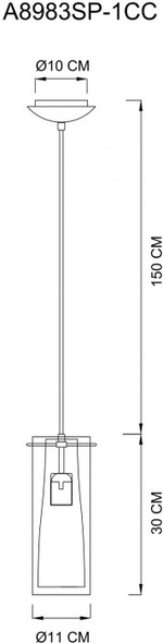 Подвесной светильник Arte Lamp ARIES A8983SP-1CC