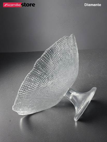 Фруктовница на ножке 30х18 см. из стекла, Diamante