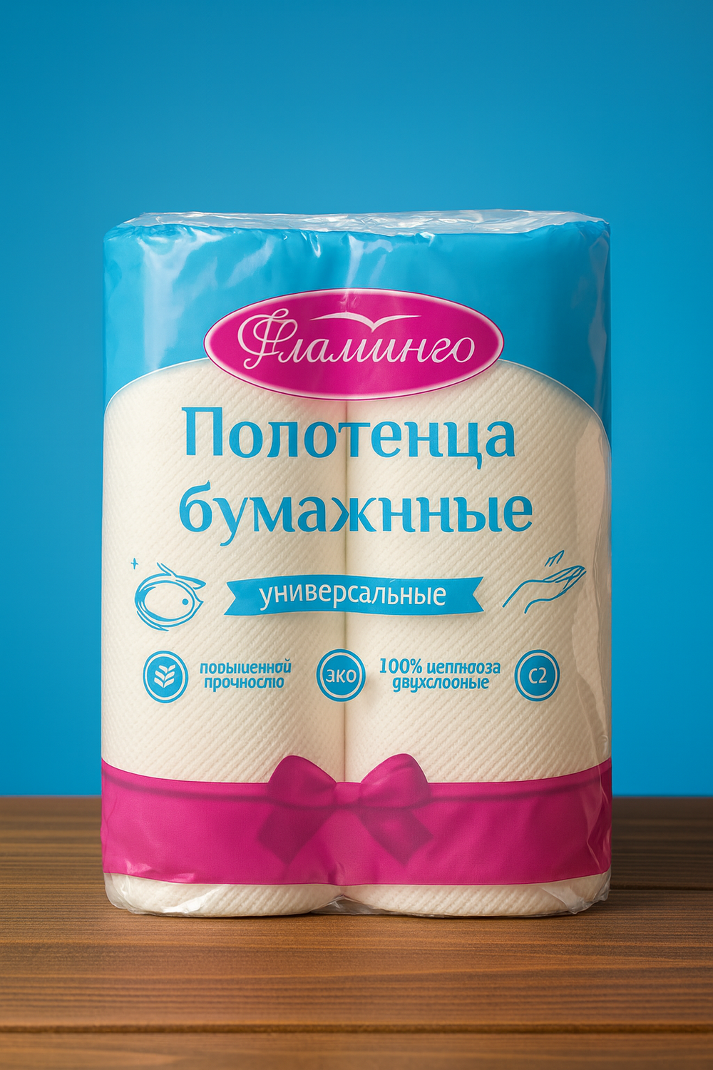 Полотенца бумажные Фламинго (2шт)