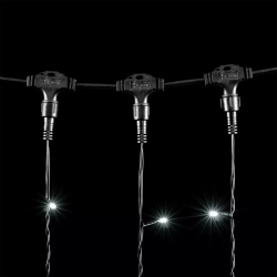 Светодиодный занавес 1*6 м., 600 белых LED ламп, черный провод ПВХ, LTC (PCL601-11-2W)