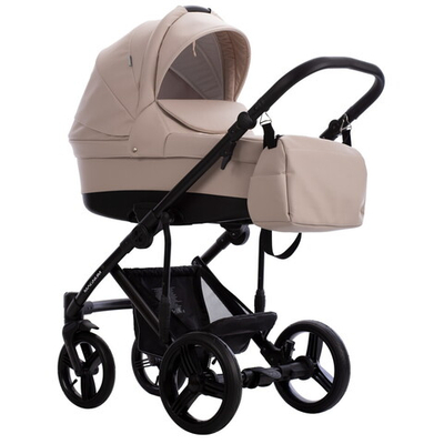 Детская коляска Bebetto Magnum Prima 2 в 1 06 св.бежевая кожа