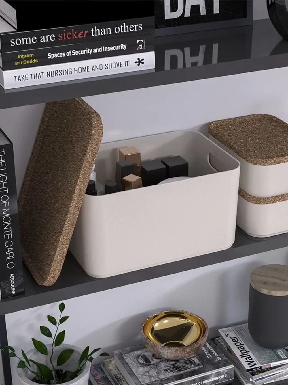 Корзина Korely mini, слоновая кость