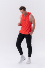 Майка Fitness Tank top with a hoodie 323 Красная