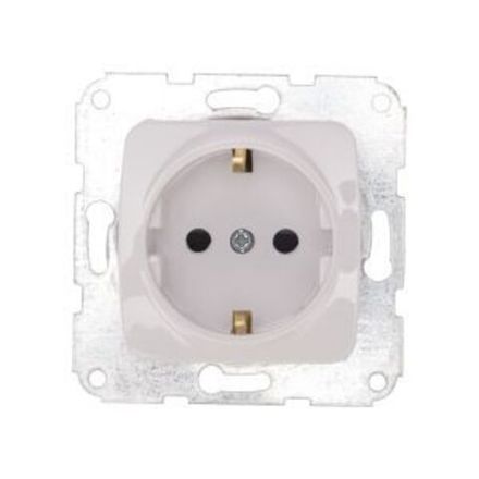 DEA Розетка 1-ая с/з з/ш с/у 16А мех. Бел KRANZ