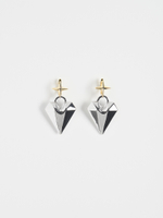 Серьги "Elongate brutal star" Bicolor
