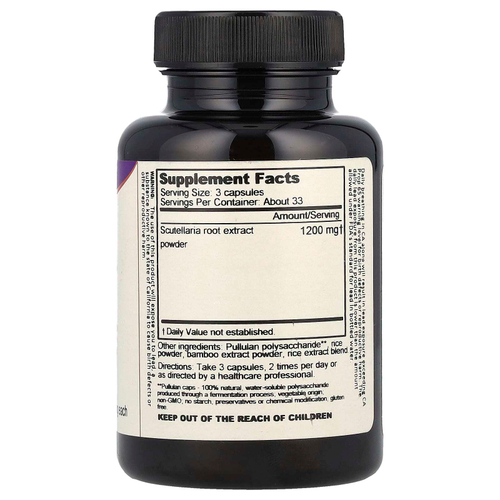 Dragon Herbs, байкалин, 400 мг, 100 вегетарианских капсул