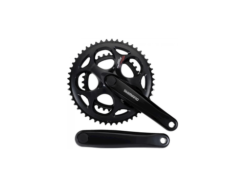 Система Shimano Tourney, FC-A070, 50/34T, 2x7/8 скоростей, 170мм, квадрат, черная, без упаковки