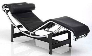 кресло  шезлонг LC4 Chaise (кожа) (by Steel Arts)