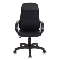 Кресло руководителя  Бюрократ, черный,  экокожа/сетка, CH-808AXSN/LBL+TW-11