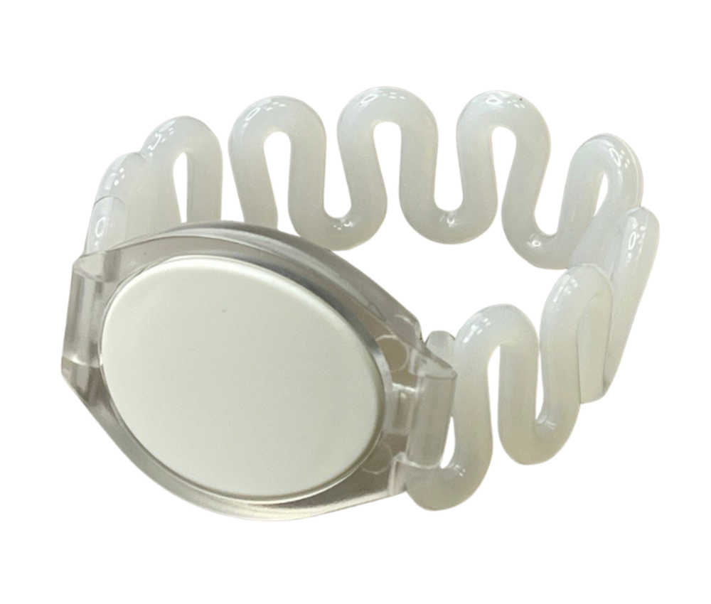 Пружинный RFID браслет EM-Marine TK4100 БЕЛЫЙ