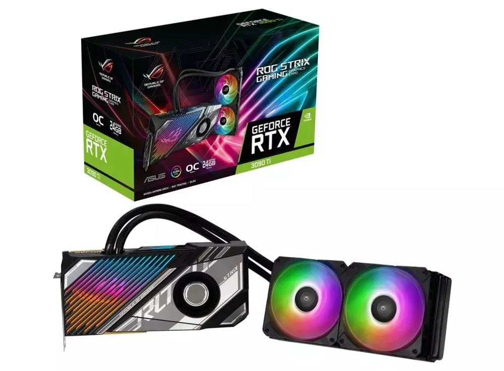 Видеокарта ASUS ROG Strix LC GeForce RTX 3090 Ti OC Edition 24Gb, Retail