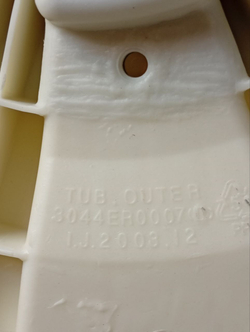 F12U2HCS2 кт15 Задний полубак стиральной машины LG прямой привод б/у