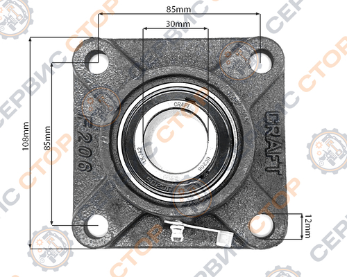 Корпус с подшипником (UCF206)
