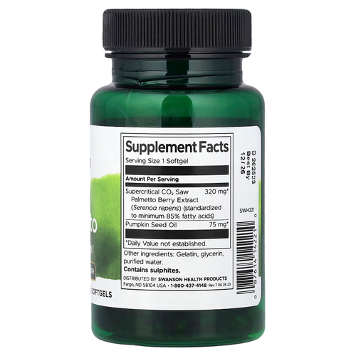 Swanson, сереноя, максимальная сила действия, 60 капсул