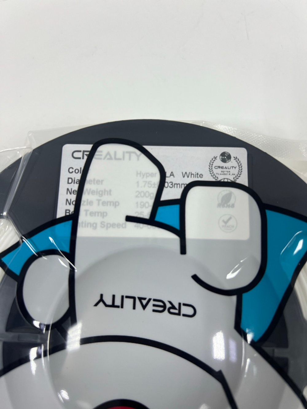 Катушка Hyper PLA-пластика Creality 1.75 мм 0.2кг., белая