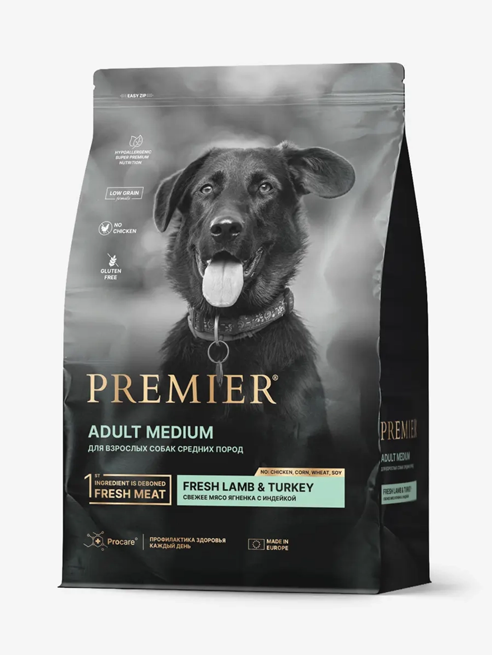 Premier Adult Medium для собак средних пород (Ягнёнок с индейкой)