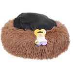 Лежанка для животных круглая «Место БРО», цвет мокко, d-40см (Лейбл)✦