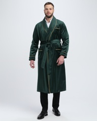 Халат бархатный со стеганными бортами