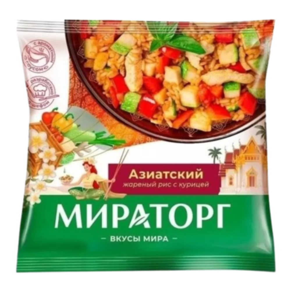 Азиатский жареный рис Мироторг с курицей 400 гр