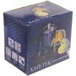 Чайник заварочный стеклянный 300мл «Хай-Тек» Трапеция с металлическим ситом Селфи