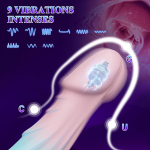 Вибратор силиконовый Silicone toys на присоске с ПДУ 9 режимов 18,8 см