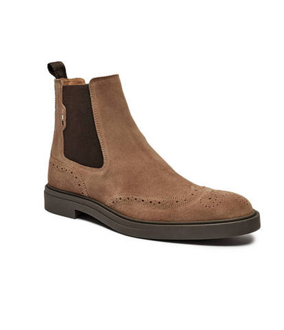 Кожаные челси calev_cheb BOSS BLACK - бежевый(50523007)