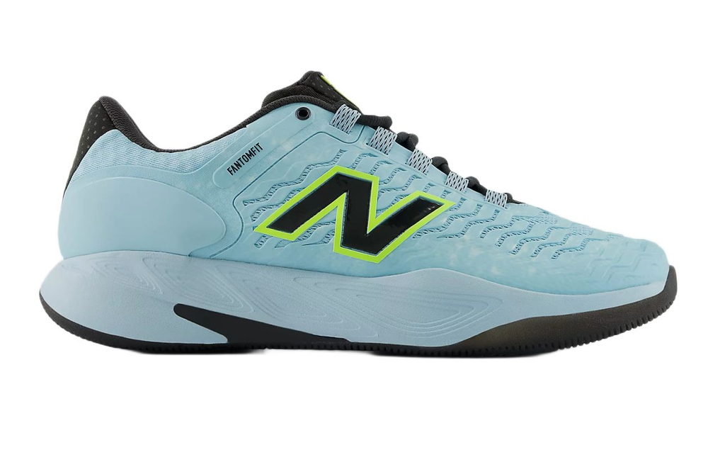 Мужские кроссовки теннисные New Balance Fresh Foam X CT-Rally V2 - light blue/black/neon yellow