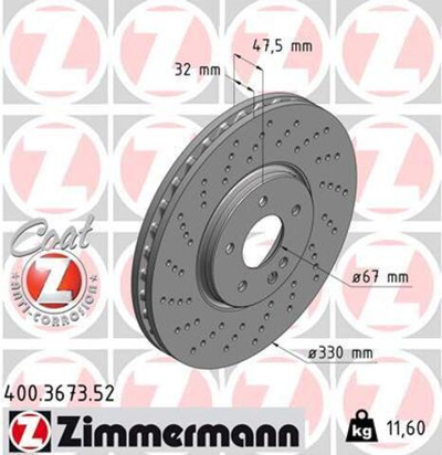ZIMMERMANN - 400367352-ZIM - Brake Disc