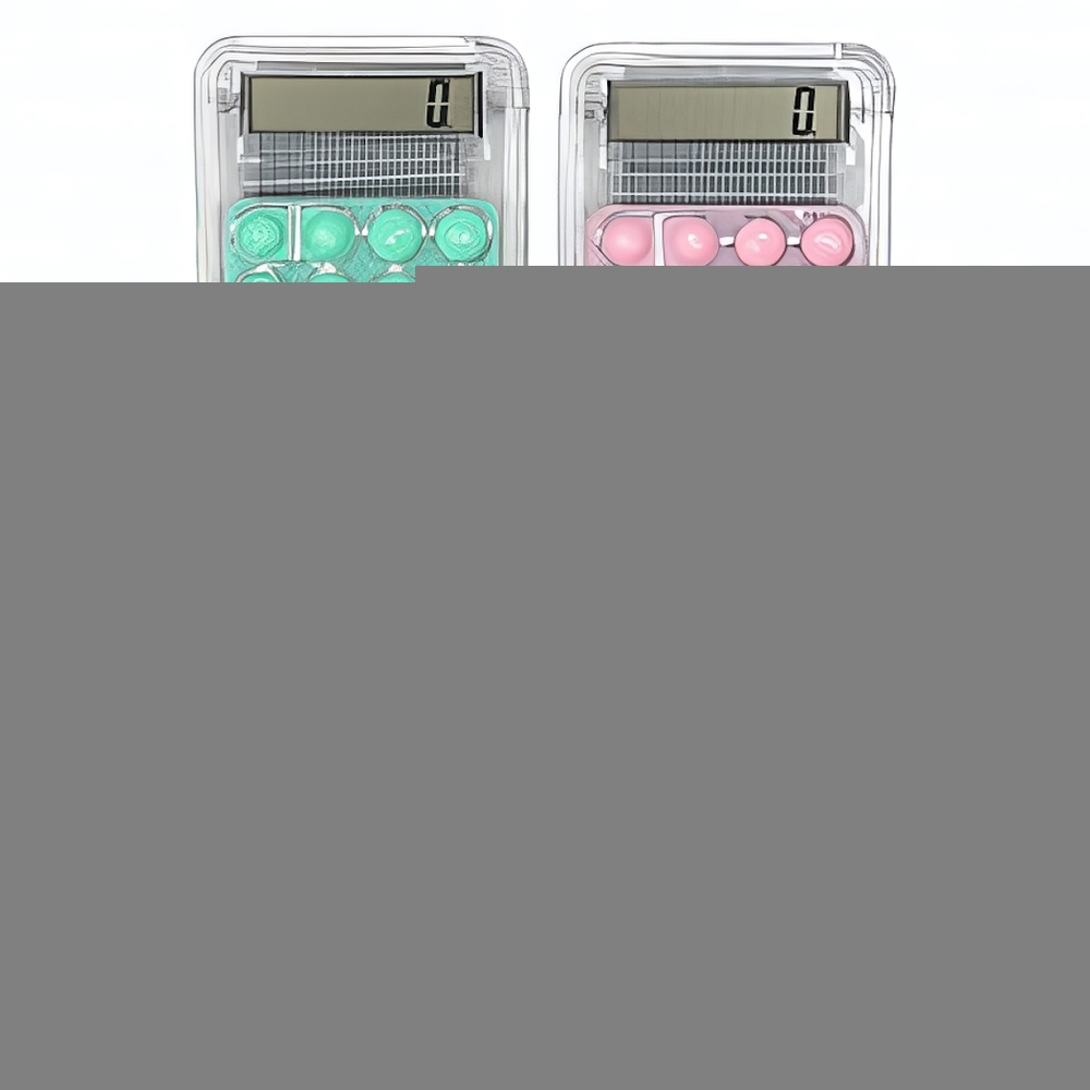 Калькулятор карманный, 8,5*5,5см. прозрачный, цвет в ассортименте (Центрум)