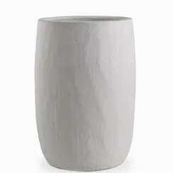 Напольное кашпо Organic Grain высота 71 см, светло-серая керамика
